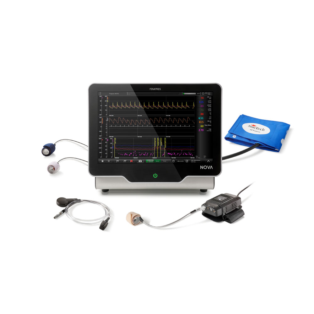 The Finapres® NOVA Basic is the configuration available to collect the basic parameters for non-invasive continuous blood pressure measurement.